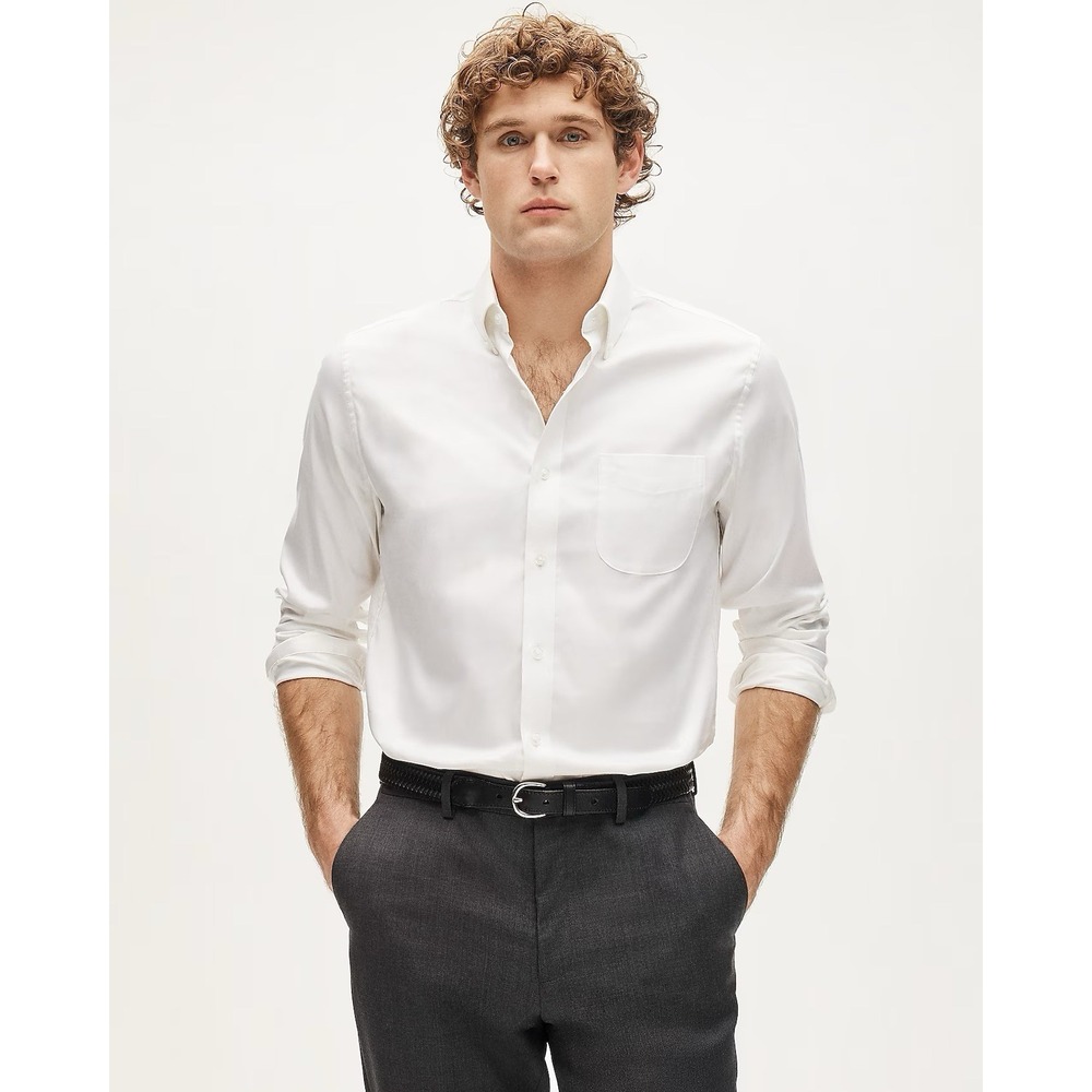J. CREW Bowery Slim performance stretch oxford shirt White Size S NWT $98 CP684